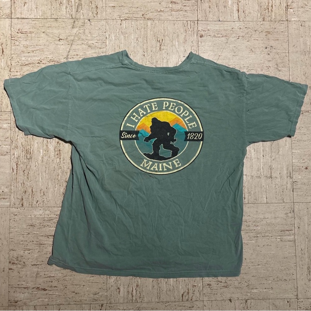 Teal Graphic Tee with Bold Print